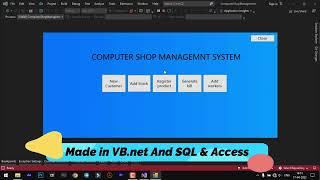 COMPUTER SHOP MANAGEMENT SYSTEM  | VB.net | MS ACCESS| BCA PROJECTS | SOURCE CODE FREE