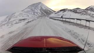 Driving from Scott Base to McMurdo Station