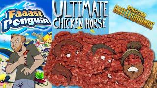 Let's Play Faaast Penguin & Ultimate Chicken Horse & PUBG Customs - FLESH FIRENSD?