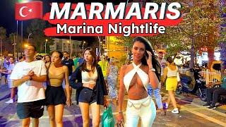 MARMARIS 2023 : MARMARIS MARINA NIGHTLIFE - 4K WALKING TOUR #marmaris