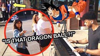 Playing DRAGON BALL Z SONGS At The Dragon Ball MOVIE!