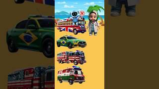 Which car do you Like? Car police, car ambulance, car bus school,? #cartoon #comedy #funny