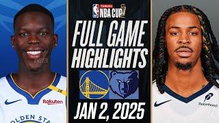 WARRIORS vs GRIZZLIES FULL GAME HIGHLIGHTS JANUARY 2, 2025 NBA FULL GAME HIGHLIGHTS TODAY 2K25