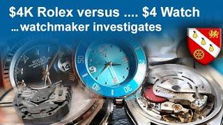 $4K Rolex versus $4 Supermarket Auriol - Watchmaker Investigates