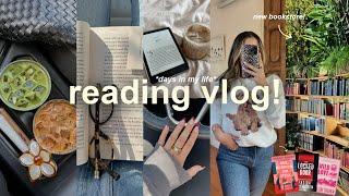 VLOG! productive reading vlog, cozy days, road trip, bookstores & coffee shops!