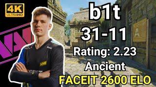 【4K】b1t (31-11) FACEIT VOICE COMMS (ANCIENT) | Aug 23, 2024 #cs2 #pov