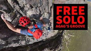 Free solo Agag's Groove with Kev