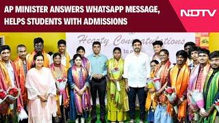 AP Minister Nara Lokesh | Andhra Minister Answers WhatsApp Message, Helps Students With Admissions