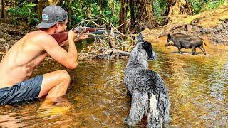 THRILLING HUNT: Survival on REMOTE RIVER With My Dog