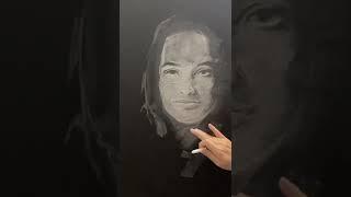 How to draw on the blackboard with chalk #shorts #chalkart #chalkboard