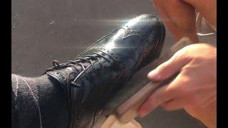 Twins pairs of Johnston & Murphy elegant shoes, 30 minutes of ASMR shining