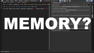 Buddycode - Now Has Memory?? Uncut UPDATE Preview. Blender Coding Companion.