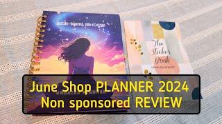 June Shop PLANNER 2024 + Sticker Book Review | Comparison with planner 2023 | Reviewing after 1 year