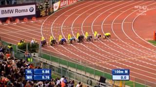 Justin Gatlin Beats Usain Bolt 100M Rome Diamond League 2013