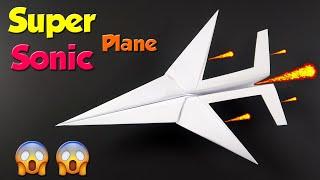 The easiest paper jet AIRPLANE to make || Best Flying Paper Airplane || Super Sonic Plane