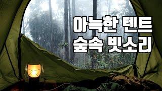 토독토독~ 아늑한 텐트 안에서 듣는 숲속 빗소리