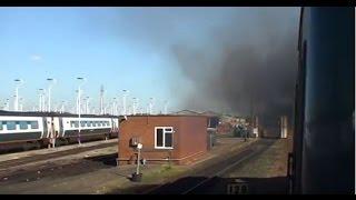 Valenta Scream! Paxman powered and Marston cooled MML HST erupts on leaving Derby - with clag!