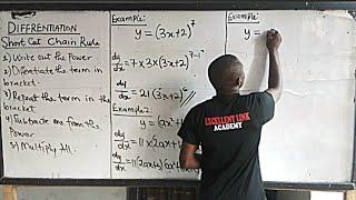 Chain Rule shortcut method of differentiation | Derivative #excellentlinkacademy.