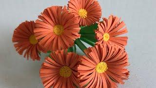 HOW TO MAKE THIS BUNCH OF EASY PAPER FLOWERS | PAPER CRAFT