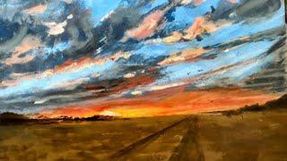 How to paint a Sunset with Acrylics