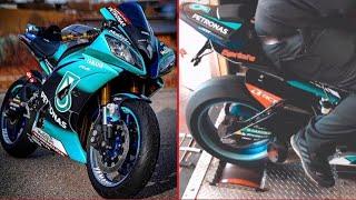 YAMAHA YZF R6 Petronas Design with Leo Vince Exhaust System Sound on dyno. Rocket bike !