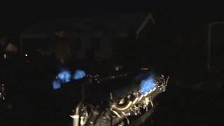 Neuruppin 2016 Feuershow 119 Zylinder ( Sternmotor V8 V12 Zvezda )