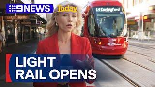 Parramatta light rail officially opens | 9 News Australia