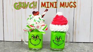 FAKE WHIPPED CREAM GRINCH MINI MUG ORNAMENTS or Christmas Tiered Tray Decorations