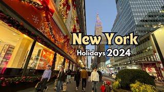 4K NYC Macy's Holiday Square 2024  NYC NEWEST Holiday Market: Christmas Decor & More