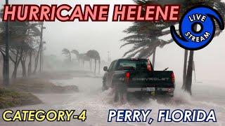 LIVE STREAM: CAT-4 HURRICANE HELENE CHASE IN PERRY, FLORIDA