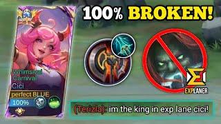 CICI BEST BUILD TO DOMINATE TERIZLA IN EXP LANE!‼️ (100% broken!) | GLOBAL CICI BEST BUILD -MLBB