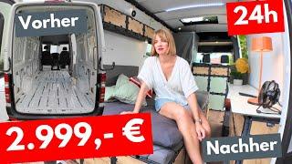 THE 2,999,- € VOLKS-MOBILE HOME 🩸48h construction time  Shower Kitchen Toilet Bed Cupboards