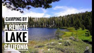 Overlanding by a remote lake in California