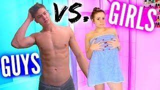 Guys Vs. Girls Back to School Night Routine! | Krazyrayray