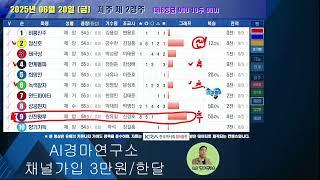 [25년 6월 20일] 금요일 부산경마 제주경마 전문가 AI경마연구소 경주예상