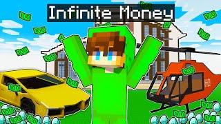 Olip Has INFINITE MONEY in 24 Hours! | Minecraft