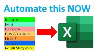 Setup CATEGORIES to Track Expenses in EXCEL | SYNC for FREE #2