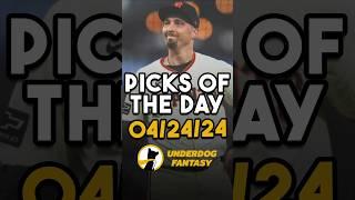 Underdog Best Picks of the Day (04/24/24) #underdogfantasy #bestpicks