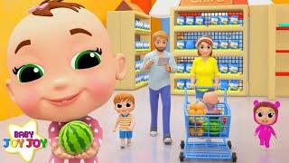 Joy Joy Family Going To The Store | Healthy Choices | Eat Fruits and Veggies | Baby Joy Joy