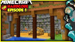 Epic Cave Starter House in Hardcore Minecraft | Episode 1 (1.18 Let's Play)