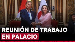 Presidenta Dina Boluarte lidera reunión de trabajo con el primer ministro de Japón en Palacio