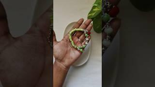 "How to Make a Green Beaded Bracelet | Easy Handmade Jewelry Tutorial " #diy #shorts