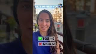 How to Say “Nice to Meet You” in Czech #shorts
