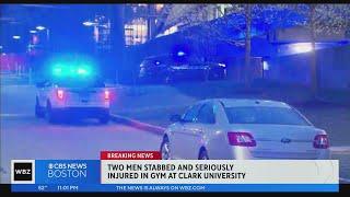 2 men stabbed at Clark University