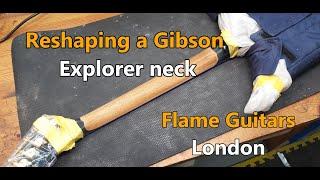 Reshaping a Gibson Explorer neck