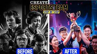 How to create a ESPORTS TEAM step by step in 2024  how become perfect esports team