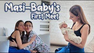 Masi holds baby for the First Time! | Mr and Mrs GG