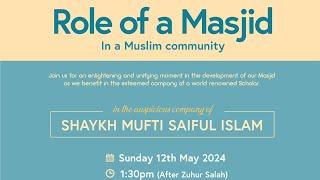 Role of a masjid in a Muslim society