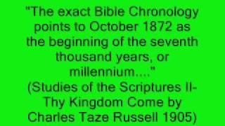 Jehovah's Witnesses- The Watchtower's failed prediction of  1872
