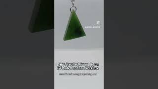 Handcrafted Triangle British Columbia Nephrite Jade Necklace#jade #jadejewelry #nephrite #gemstone